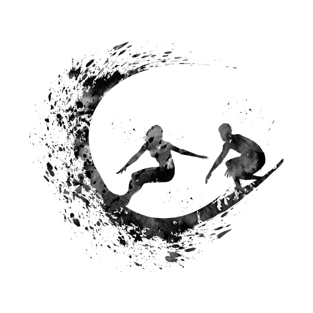 Surfer Couple by erzebeth