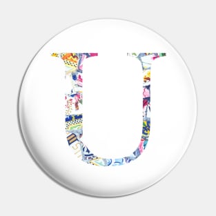 Gaudi Barcelona Mosaic Initial U Pin