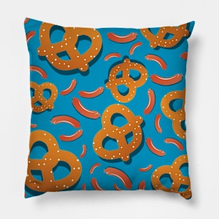 Pretzel and Sausage pattern Pillow