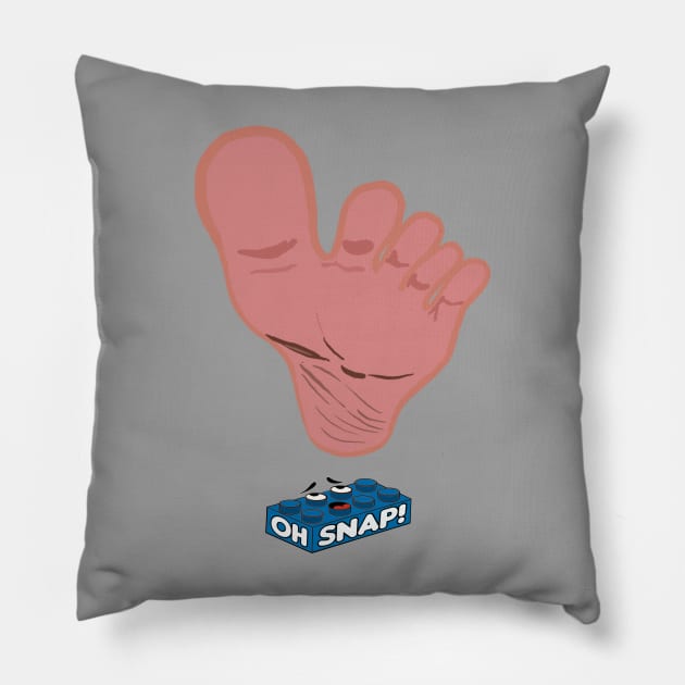 Oh snap stepped on Lego 1st world problems Pillow by BrederWorks