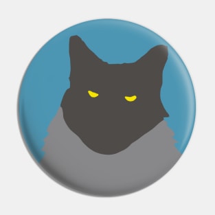 Abstract Cat on Blue Pin