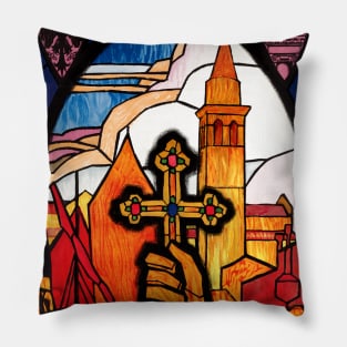 Vintage Travel Poster Italy Aquileia Pillow