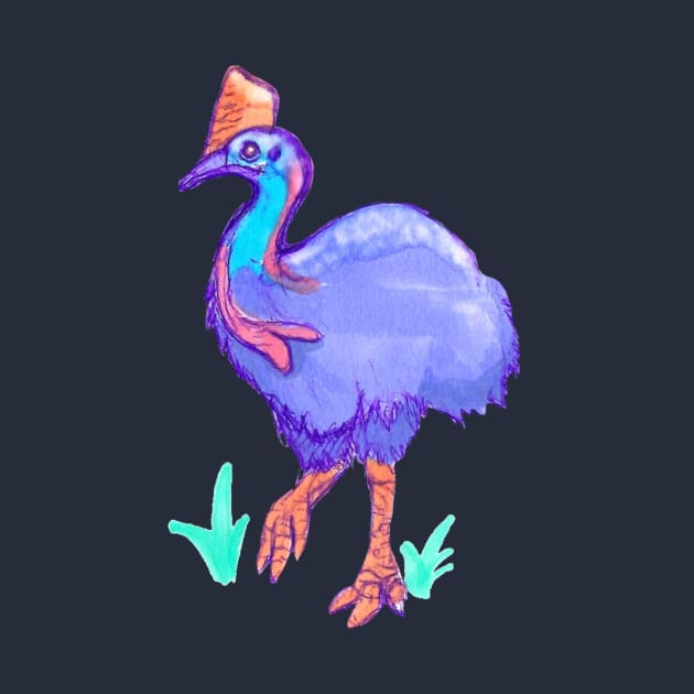 Colorful Cassowary by JessaCreation