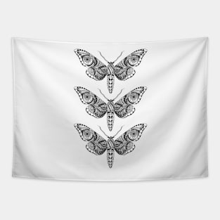 Black butterflies Tapestry