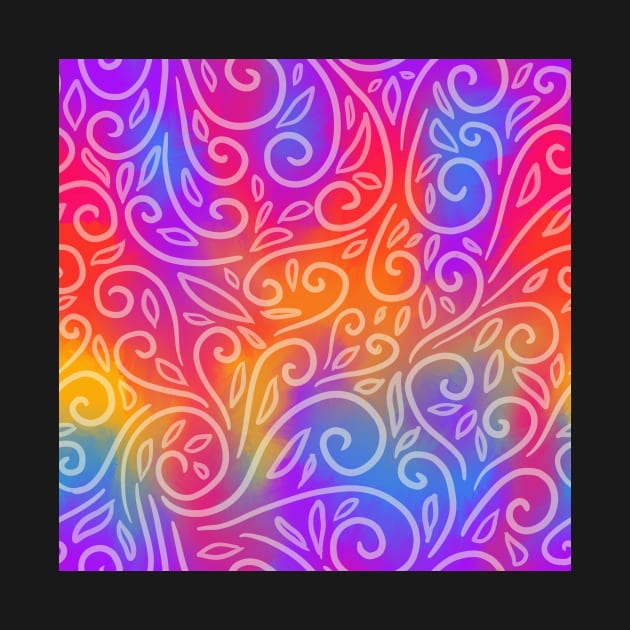 opaque swirls on bright colored background batik by JamieWetzel