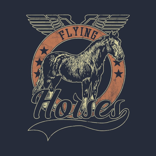 Flying Vintage Horses by bluerockproducts