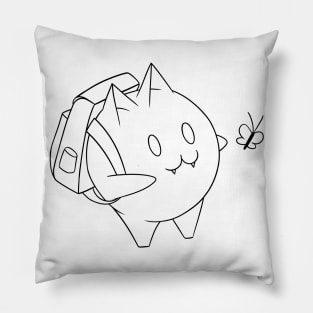 Cat and butterfly Pillow