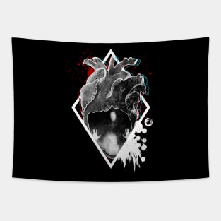 In my Heart, Trash style, anatomical Heart Tapestry