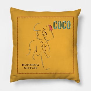 Running Stitch Album Cover Parody Pillow