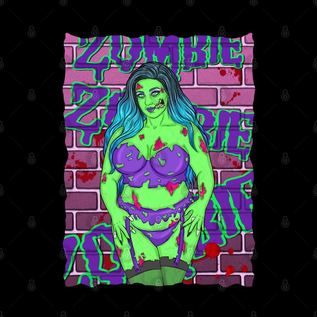 ZOMBIE GIRL by VixxxenDigitalDesign