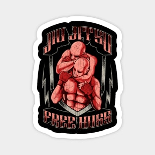 Jiu Jitsu Free Hugs Funny BJJ Pun Martial Arts Magnet