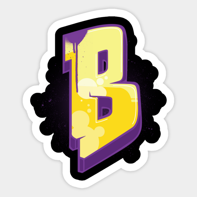 Graffiti B Graffiti Sticker Teepublic New graffiti designs everyday with commercial licenses. teepublic