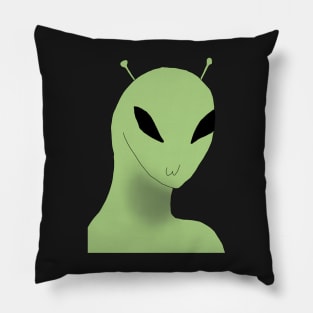 Funny Green Alien Pillow