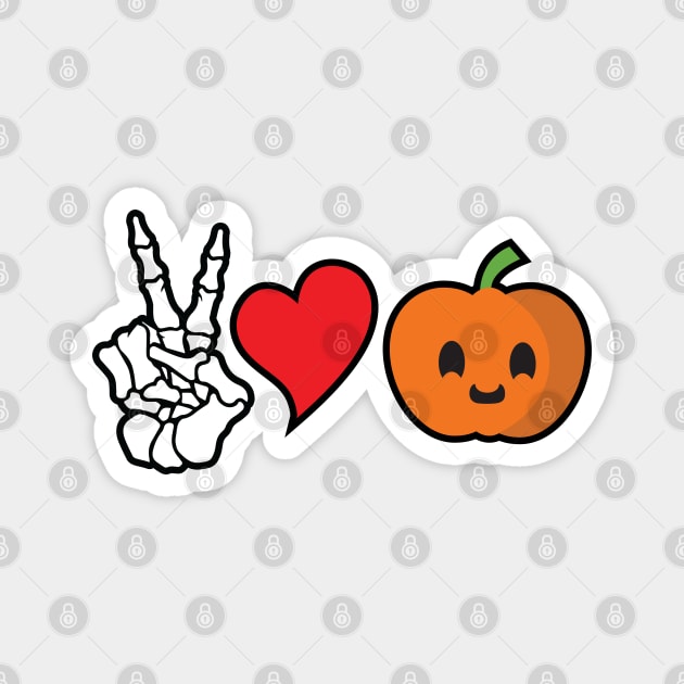 Peace Love Pumpkin Magnet by stuffbyjlim