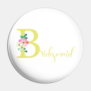 Yellow Floral Bridesmail illustration Pin