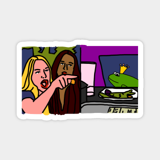 Woman Yelling at Cat Memes with Royalty Frog Prince Magnet