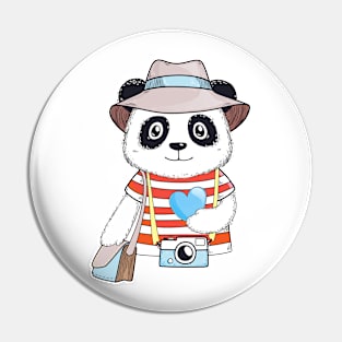 Traveler Panda Pin