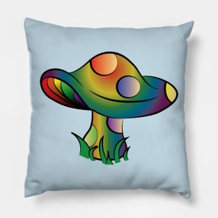 Rainbow Mushroom Pillow