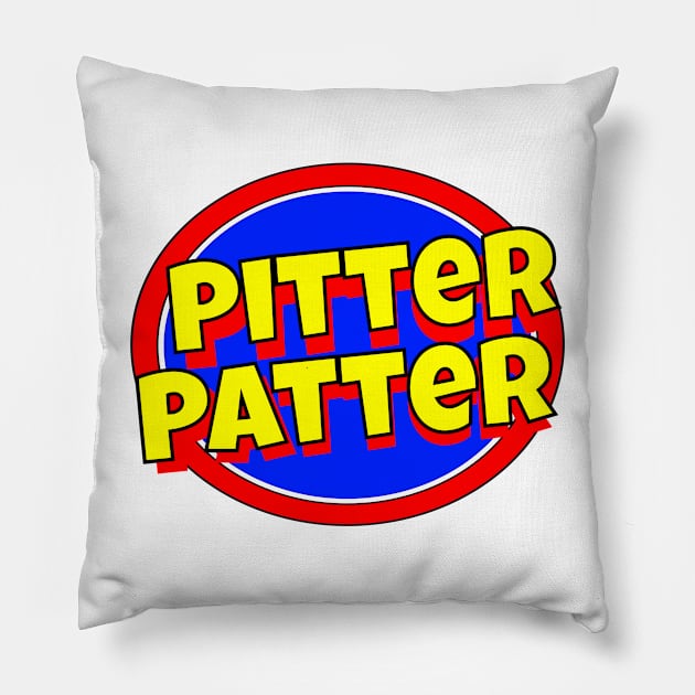 Pitter Patter Pillow by Retro-Matic