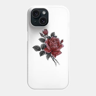 red black rose Phone Case