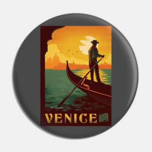 Vintage Travel Poster - Venice, Italy Pin