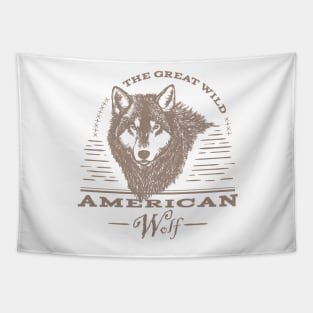 The Great Wild American Wolf Tapestry