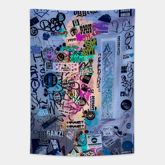 Street Style Design Graffiti NYC Tags Tapestry by eleonoraingrid