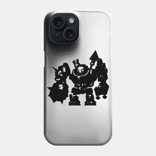 Rock (steampunk) minimal silhouette white Phone Case