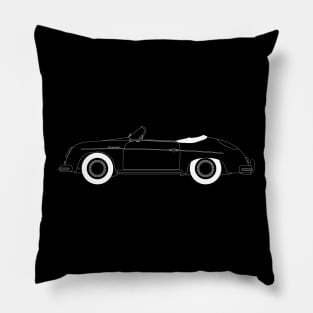 356 Speedster White Outline Pillow