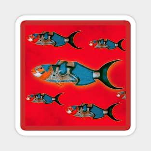 crazy pisces Magnet