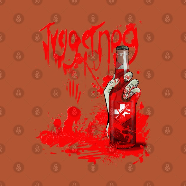 Zombie Hand Bloodied Juggernog on Yellow by LANStudios