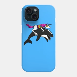 Unicorn Riding Orca Whale Phone Case