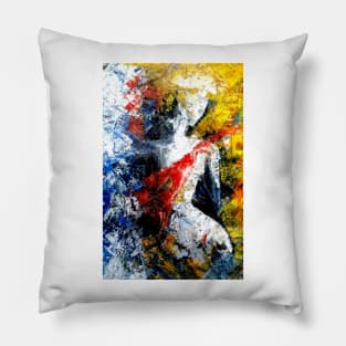 Lady figure abstract painting Pillow