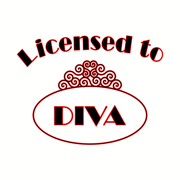 Licensed to Diva (red / black) by celtgirlz