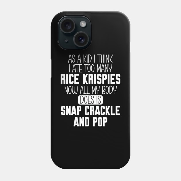 Snap crackle and pop Phone Case by Work Memes