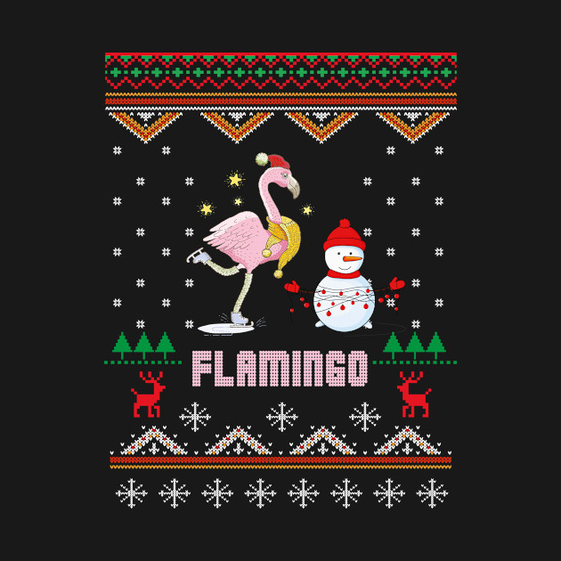 Disover Flamingo Christmas - Flamingo Christmas Ugly - T-Shirt