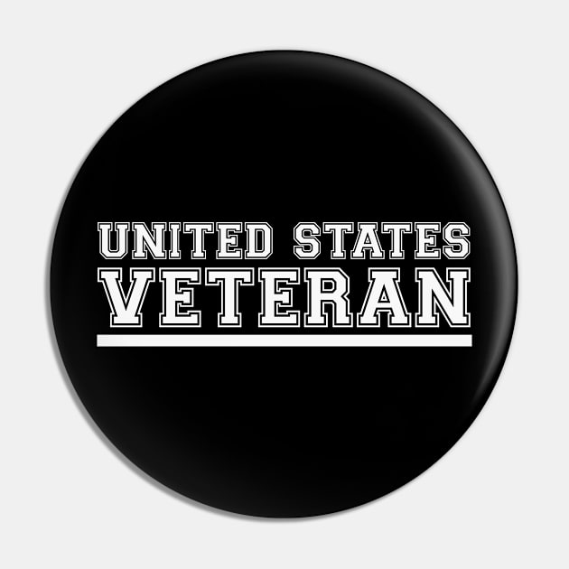 United States Veteran - Military Gifts Pin by merkraht