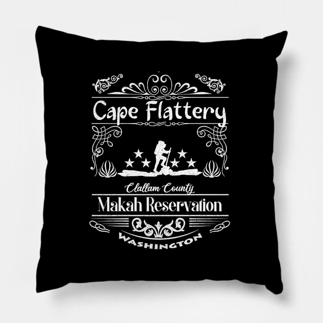 Cape Flattery Washington travel souvenir Pillow by artsytee