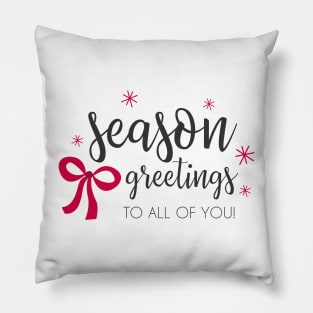 Christmas badges with lovely hand drawn elements and quotes Pillow