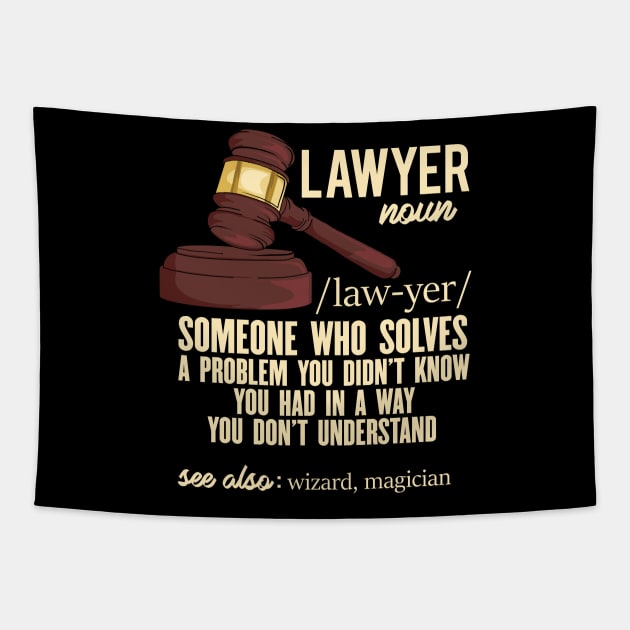 Lawyer Definition Tapestry by TheBestHumorApparel