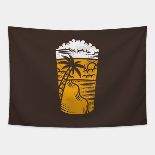 Beer Glass Summer Time Landscape Tapestry