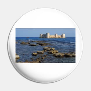just off shore of Turkish Mediterranean coast is Kizkalesi girl castle Pin