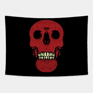 skull red Tapestry