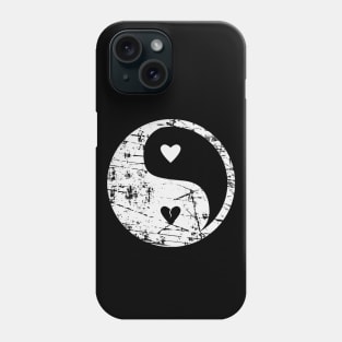 Yin Yang Hearts white Phone Case