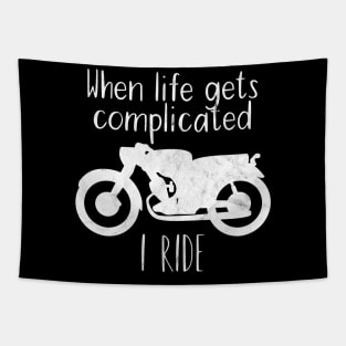 Motorcycle life complicated i ride Tapestry