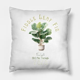 Fiddle Leaf Fig, Botanical Illustration T-Shirt | Plant Lover Tee Pillow