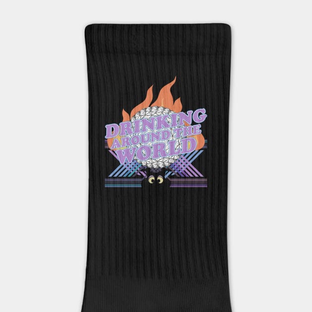 Drinking Around the World showcase Pavilion flame and Spaceship Earth by Joaddo