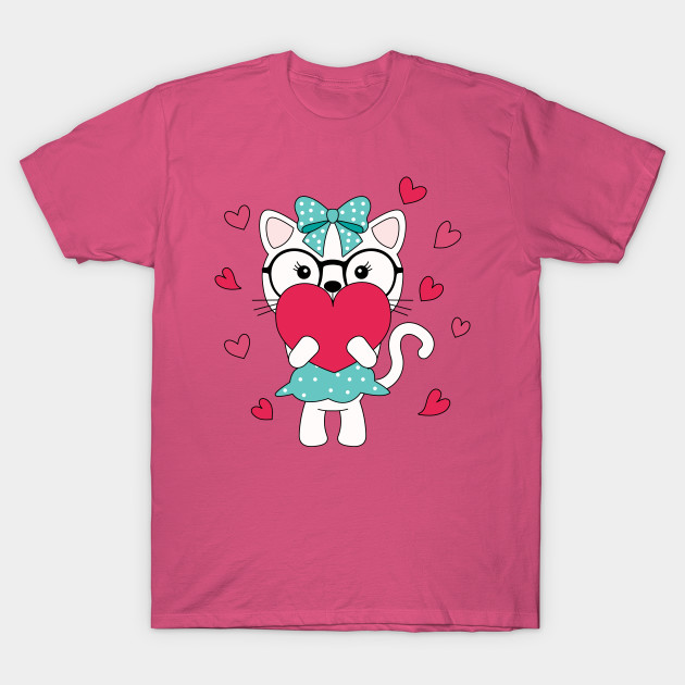 Katze Herz Katze T Shirt Teepublic