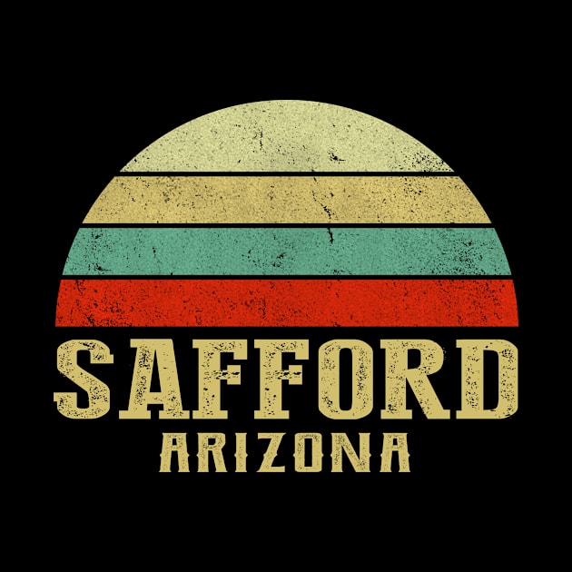 Safford Arizona Vintage Retro Sunset by Curry G