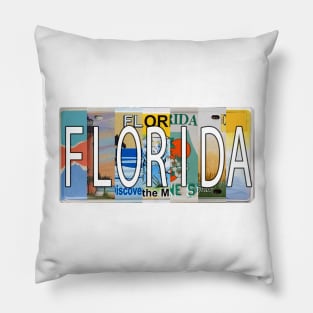 Florida License Plates Pillow